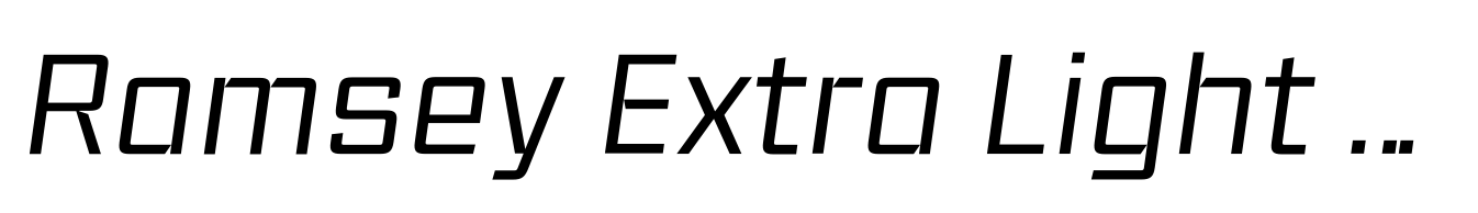 Ramsey Extra Light Extended Italic